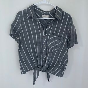 Tie Waist Button Down